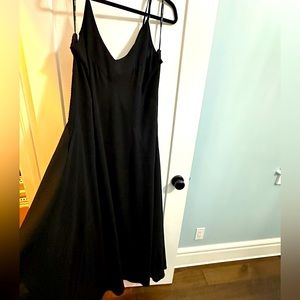 Floor length black dress
